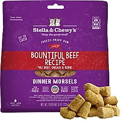 Stella & Chewy's Freeze-Dried Raw Dinner Morsels Grain-Free Protein Rich Bountiful Beef Recipe Cat Food, 8-oz bag