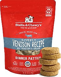 Stella & Chewy's Freeze-Dried Raw Simply Venison Dinner Patties Dog Food, 25-oz bag