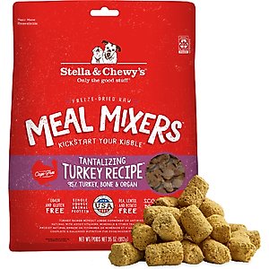 Stella & Chewy's Tantalizing Turkey Meal Mixers Freeze-Dried Raw Dog Food Topper, 35-oz bag