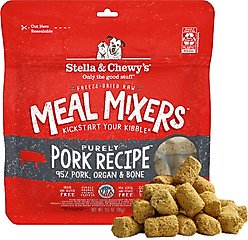 Stella & Chewy's Meal Mixers Purely Pork Freeze-Dried Raw Dog Food Topper, 18-oz bag