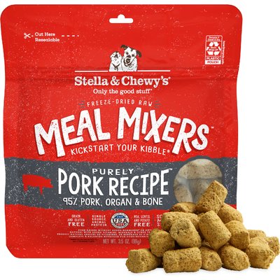 Stella & Chewy's Stella & Chewy's Meal Mixers Purely Pork Freeze-Dried Raw Dog Food Topper, 18-oz bag