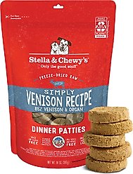 Stella & Chewy's Freeze-Dried Raw Simply Venison Dinner Patties Dog Food, 14-oz bag slide 1 of 9