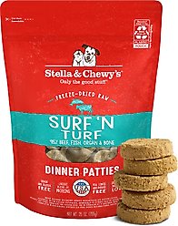 Stella & Chewy's Surf 'N Turf Dinner Patties Freeze-Dried Raw Dog Food, 25-oz bag