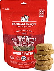 Stella & Chewy's Remarkable Red Meat Recipe Dinner Patties Freeze-Dried Raw Dog Food, 5.5-oz bag