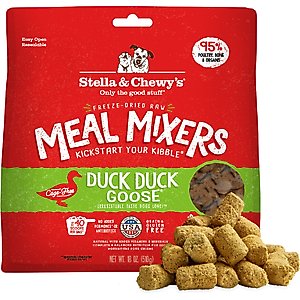 Stella & Chewy's Duck Duck Goose Meal Mixers Freeze-Dried Raw Dog Food Topper, 18-oz bag