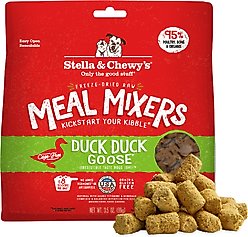 Stella & Chewy's Duck Duck Goose Meal Mixers Freeze-Dried Raw Dog Food Topper, 3.5-oz bag
