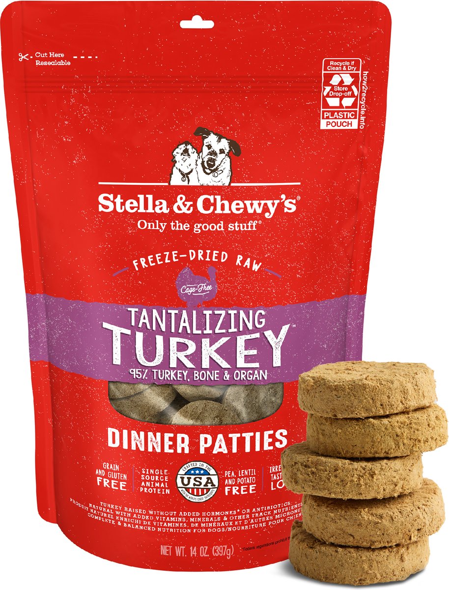 Stella & Chewy's Tantalizing Turkey Dinner Patties Raw Frozen Dog Food