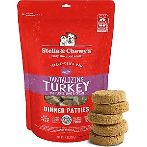 Stella & Chewy's Tantalizing Turkey Dinner Patties Freeze-Dried Raw Dog Food, 14-oz bag