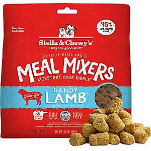 Stella & Chewy's Dandy Lamb Meal Mixers Freeze-Dried Raw Dog Food Topper, 3.5-oz bag