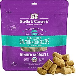 Stella & Chewy's Sea-licious Salmon & Cod Dinner Morsels Freeze-Dried Raw Cat Food, 8-oz bag