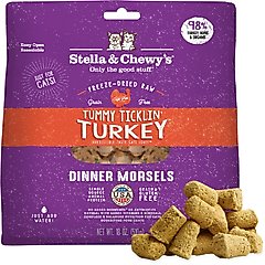 Stella & Chewy's Tummy Ticklin' Turkey Dinner Morsels Freeze-Dried Raw Cat Food, 18-oz bag