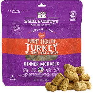 Stella & Chewy's Tummy Ticklin' Turkey Dinner Morsels Freeze-Dried Raw Cat Food, 3.5-oz bag