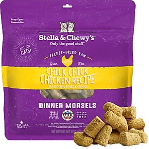 Stella & Chewy's Chick Chick Chicken Dinner Morsels Freeze-Dried Raw Cat Food, 18-oz bag