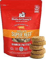 Stella & Chewy's Stella's Super Beef Dinner Patties Freeze-Dried Raw Dog Food, 25-oz bag