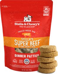 Stella & Chewy's Stella's Super Beef Dinner Patties Freeze-Dried Raw Dog Food, 25-oz bag