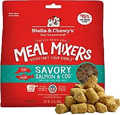 Stella & Chewy's Savory Salmon & Cod Meal Mixers Freeze-Dried Raw Dog Food Topper, 18-oz bag