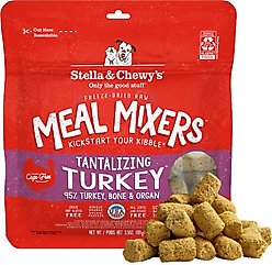 Stella & Chewy's Tantalizing Turkey Meal Mixers Freeze-Dried Raw Dog Food Topper, 3.5-oz bag