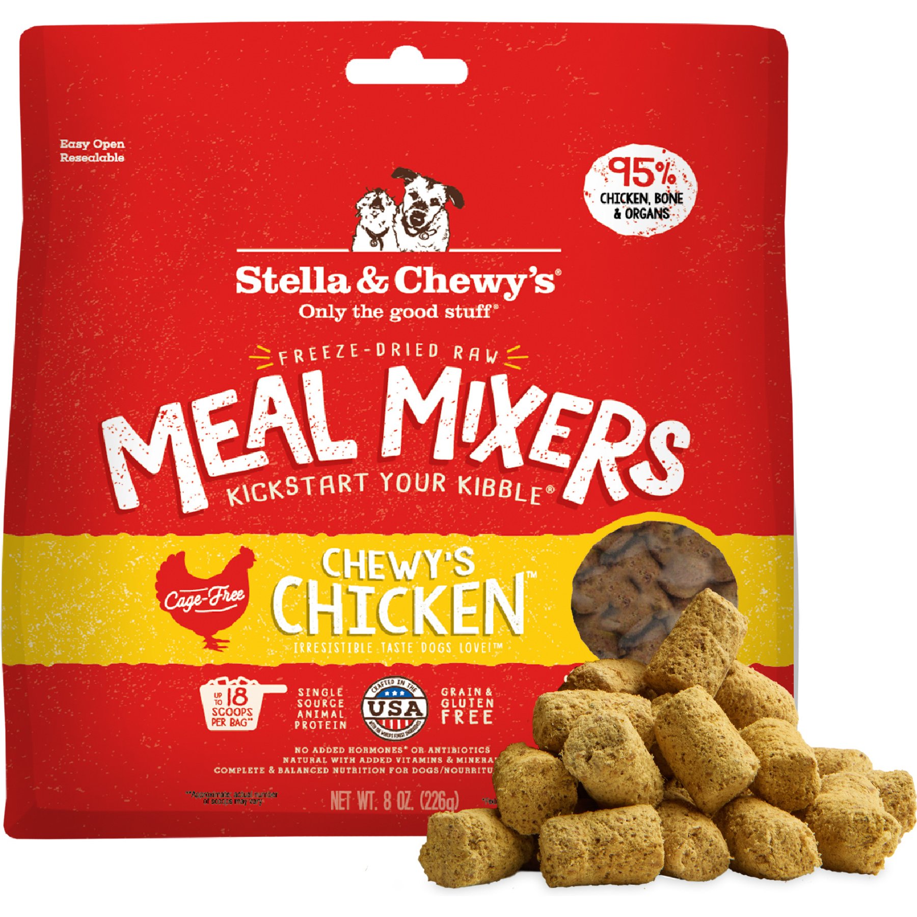 Stella & Chewy's Chicken Meal Mixers Freeze-Dried Dog Food Topper, 9oz