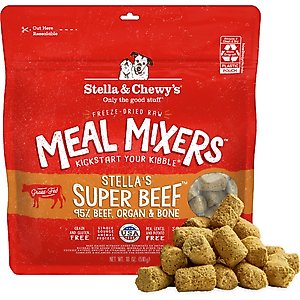 Stella & Chewy's Stella's Super Beef Meal Mixers Freeze-Dried Raw Dog Food Topper, 18-oz bag