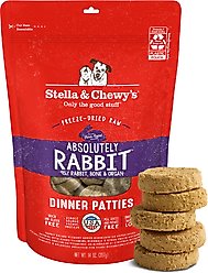 Stella & Chewy's Absolutely Rabbit Dinner Patties Freeze-Dried Raw Dog Food, 14-oz bag