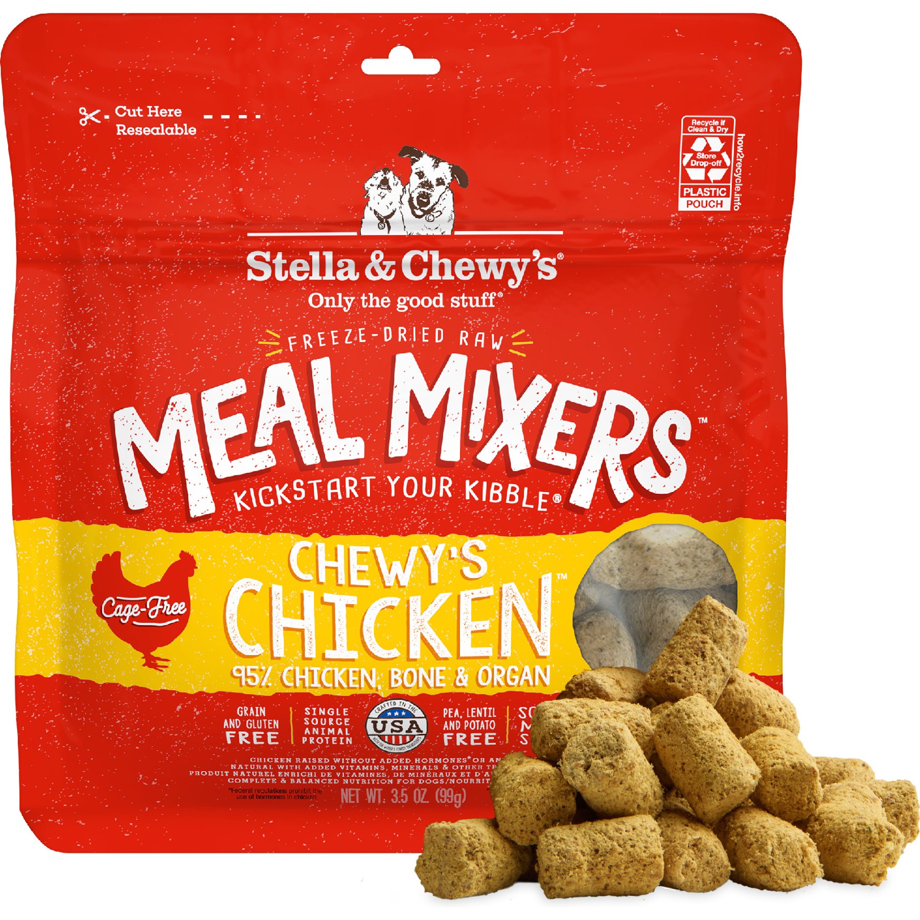 Stella & Chewy's Chicken Mixers Freeze-Dried Dog Food Topper, 3.5-oz