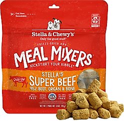 Stella & Chewy's Stella's Super Beef Meal Mixers Freeze-Dried Raw Dog Food Topper, 3.5-oz bag