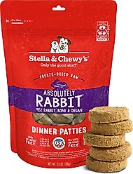 Stella & Chewy's Absolutely Rabbit Dinner Patties Freeze-Dried Raw Dog Food, 5.5-oz bag