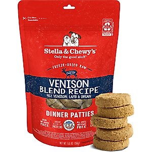 Stella & Chewy's Venison Blend Dinner Patties Freeze-Dried Raw Dog Food, 5.5-oz bag