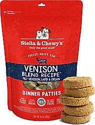 Stella & Chewy's Venison Blend Dinner Patties Freeze-Dried Raw Dog Food, 14-oz bag