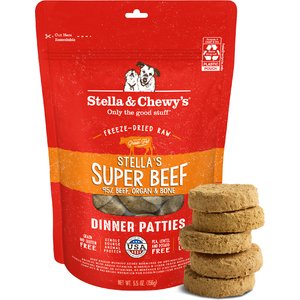 Stella & Chewy's Stella's Super Beef Dinner Patties Freeze-Dried Raw Dog Food, 5.5-oz bag