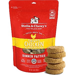 Stella & Chewy's Chewy's Chicken Dinner Patties Freeze-Dried Raw Dog Food, 14-oz bag