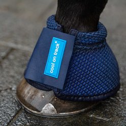 Back on Track Cool on Track Horse Bell Boots, Blue, Full slide 2 of 5