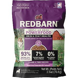 Redbarn Powerfood Skin & Coat Fish & Lamb Gently Air-Dried Dog Food, 2.5-oz bag, 2.5-oz bag