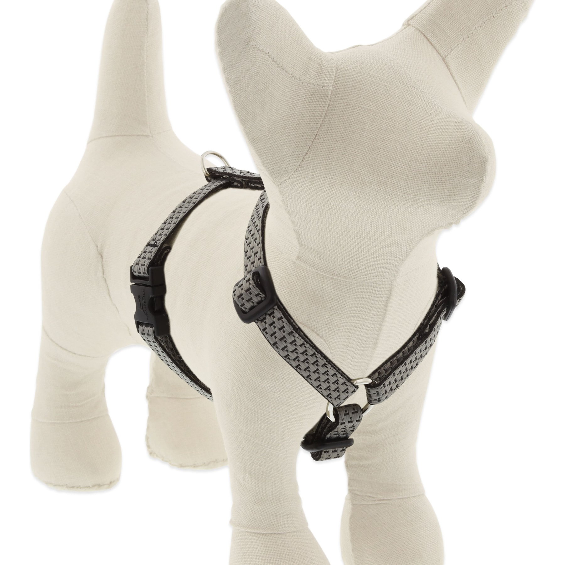 LupinePet ECO Recycled Adjustable Dog Harness, Granite, Small: 12 to 20-in chest, 1/2-in wide
