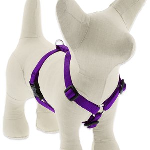 LupinePet Basic Solid Adjustable Dog Harness, Purple, X-Small: 9 to 14-in chest, 1/2-in wide
