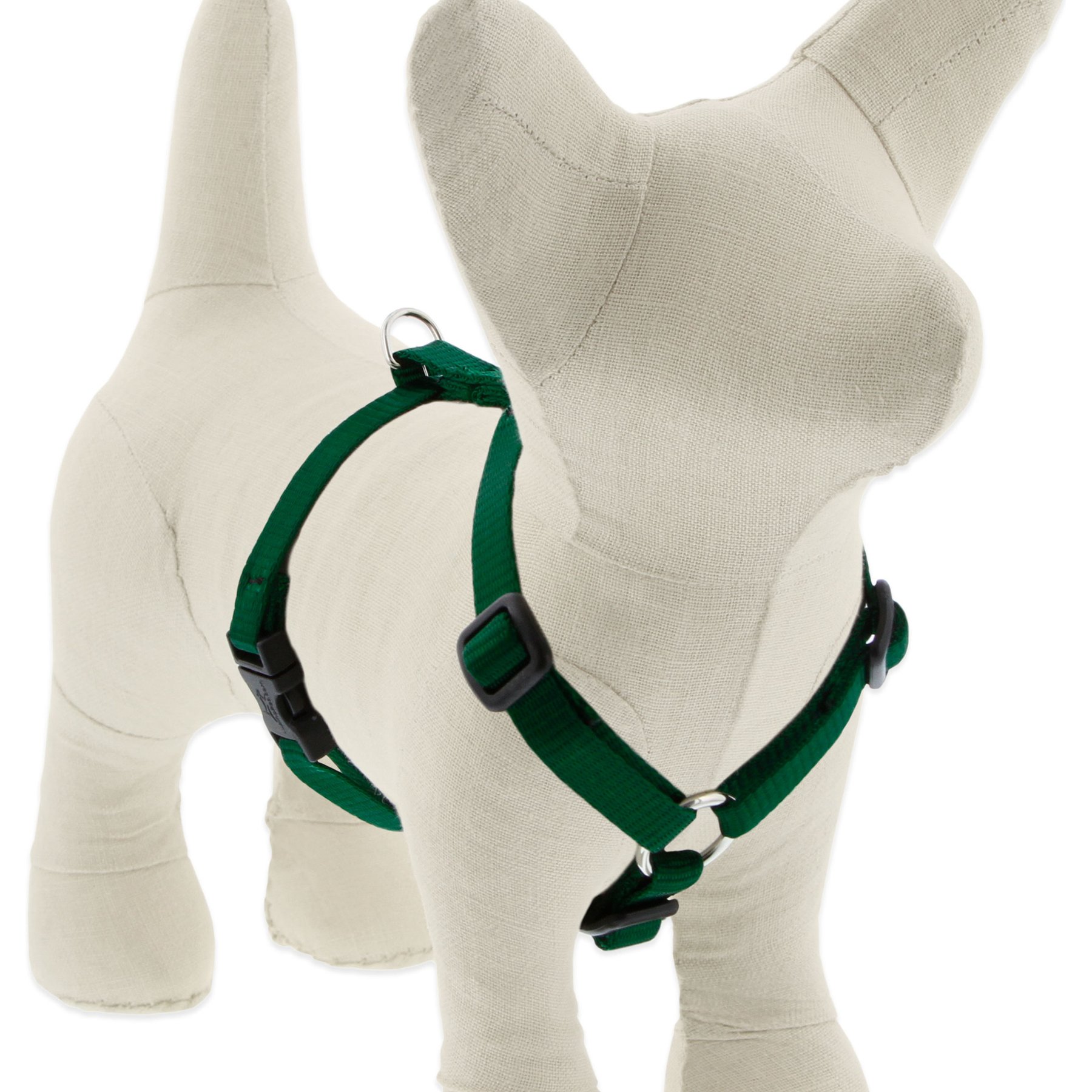 LupinePet Basic Solid Adjustable Dog Harness, Green, Small: 12 to 20-in chest, 1/2-in wide