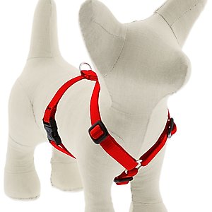LupinePet Basic Solid Adjustable Dog Harness, Red, Small: 12 to 20-in chest, 1/2-in wide