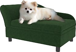 PawHut Hidden Storage Sofa Dog Bed, Green