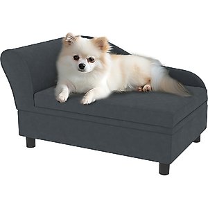 PawHut Hidden Storage Sofa Dog Bed, Dark Gray