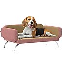 PawHut Adjustable Sofa Dog Bed, Pink