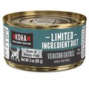 KOHA Limited Ingredient Diet Venison Entrée Grain-Free Paté Wet Cat Food, 3-oz can, case of 24