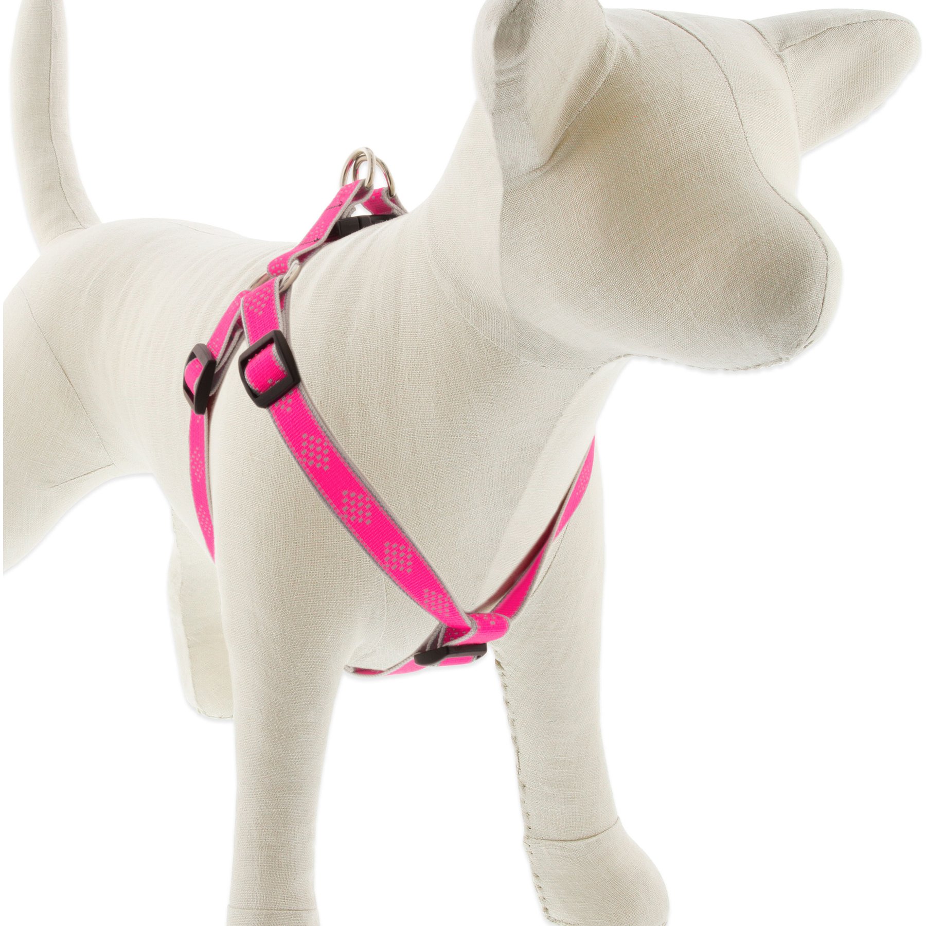 LupinePet Reflective Diamonds Step In Dog Harness, Pink Diamond, Small: 15 to 21-in chest, 3/4-in wide