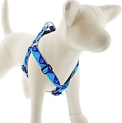 LupinePet Reflective Paws Step In Dog Harness, Blue Paws, Large: 24 to 38-in chest, 1-in wide