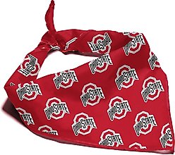 ShopInstaPets Ohio State Buckeyes Dog Bandana, Large