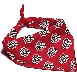 ShopInstaPets Ohio State Buckeyes Dog Bandana, Large