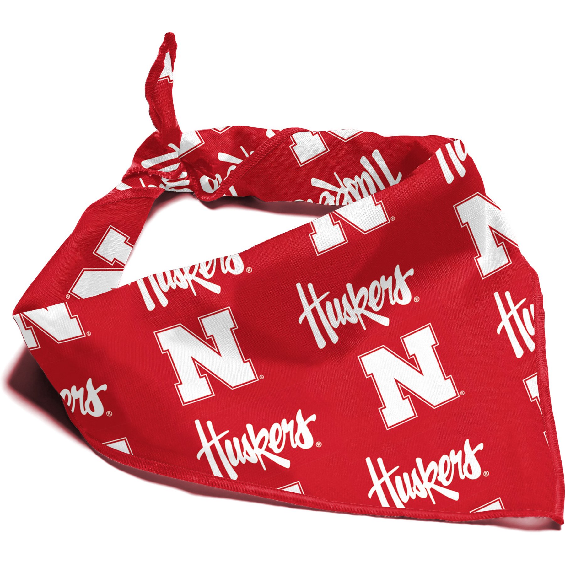 ShopInstaPets NCAA Dog Bandana, Nebraska Cornhuskers, Large