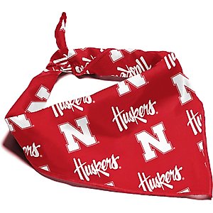 ShopInstaPets Nebraska Cornhuskers Dog Bandana, Large