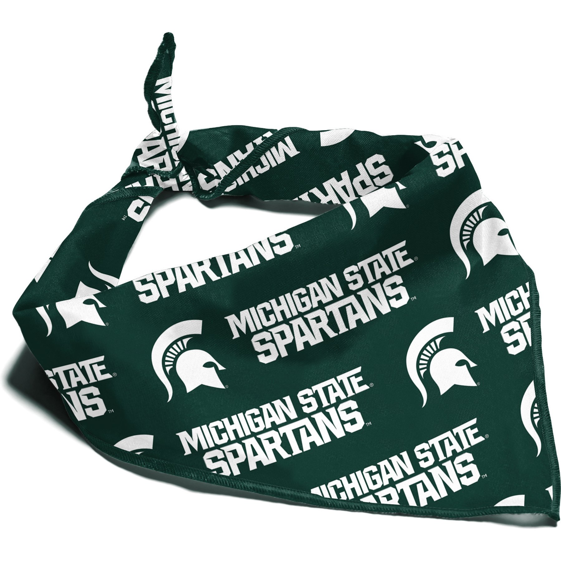 ShopInstaPets NCAA Dog Bandana, Michigan State Spartans, Large