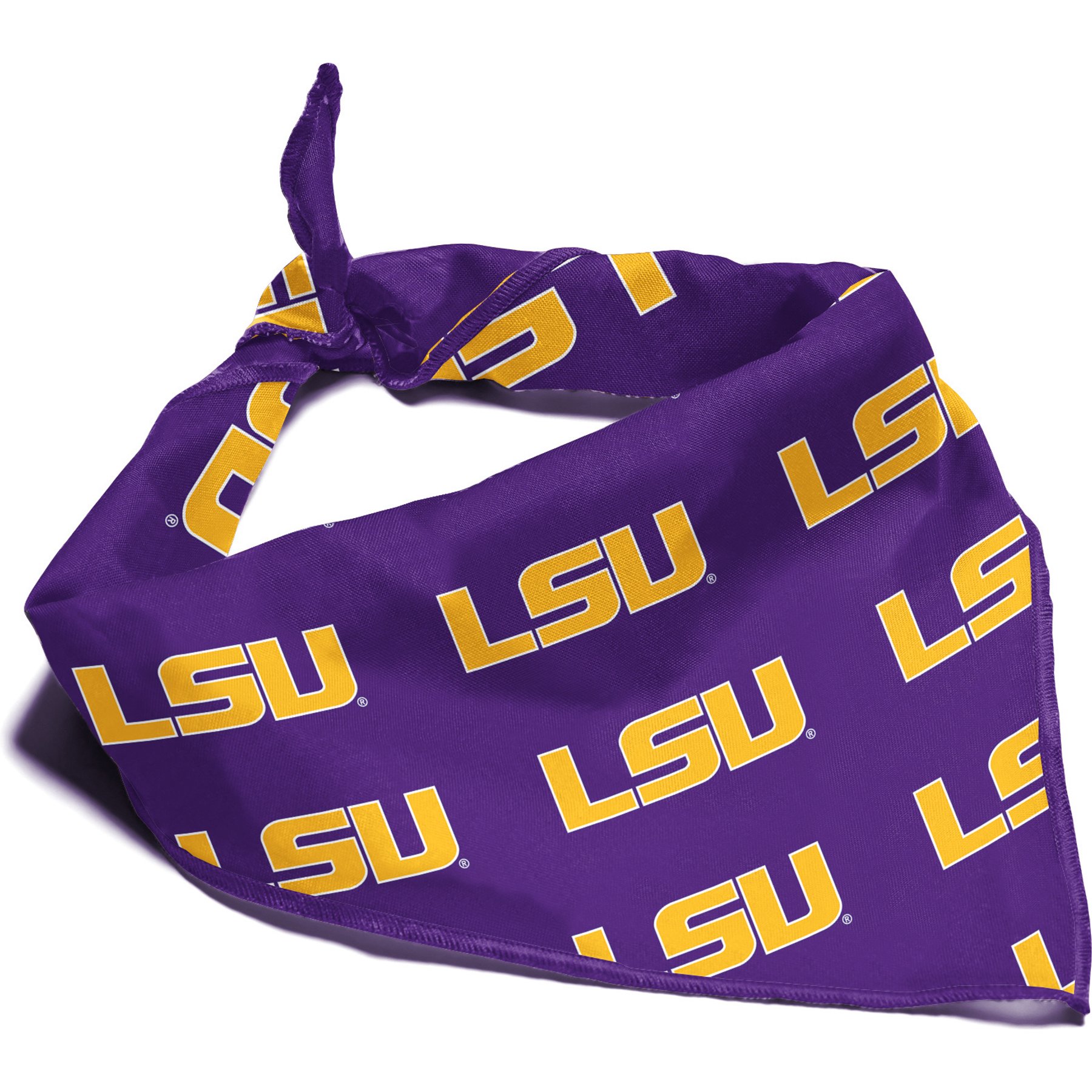 ShopInstaPets NCAA Dog Bandana, LSU Tigers, Large