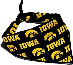 ShopInstaPets Iowa Hawkeyes Dog Bandana, Large